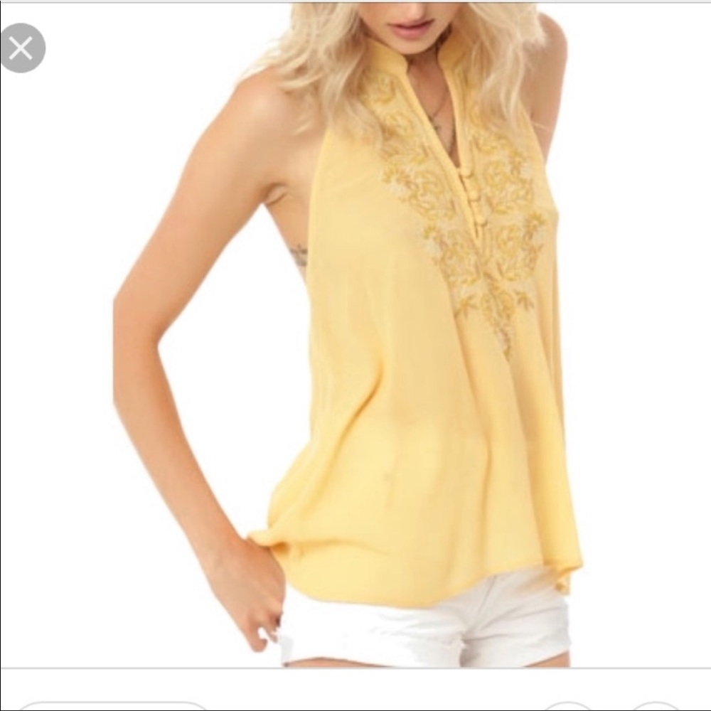 O’neill yellow halter top